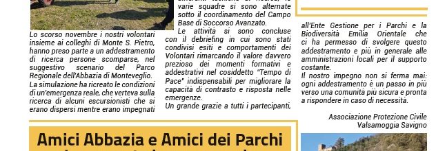 Addestramento al Parco Storico dell’Abbazia